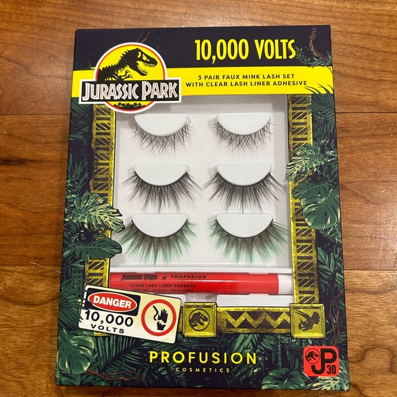New Jurassic Park Profusion Cosmetics 3 Pair Faux Lash set Lash Liner Adhesive - Picture 3 of 7